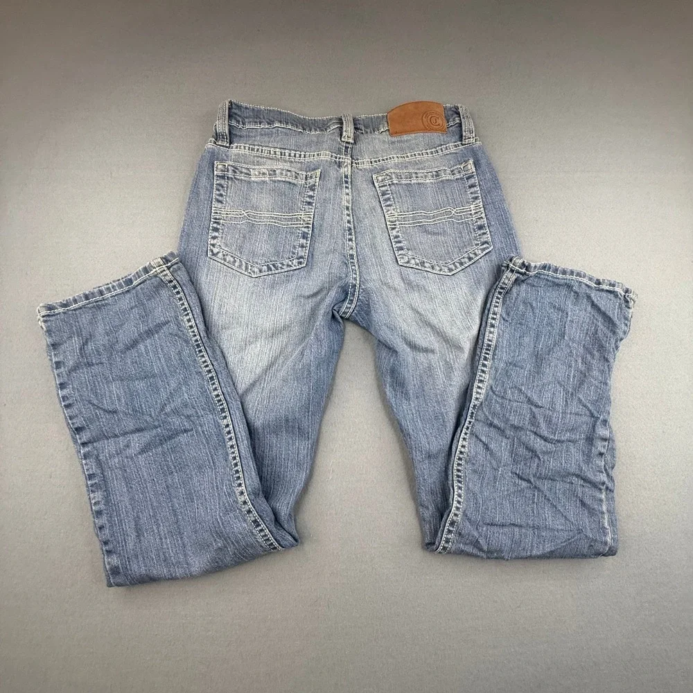 Cody James Jeans Mens 30x30 Blue Western Straight Leg Heavy Stitch Denim